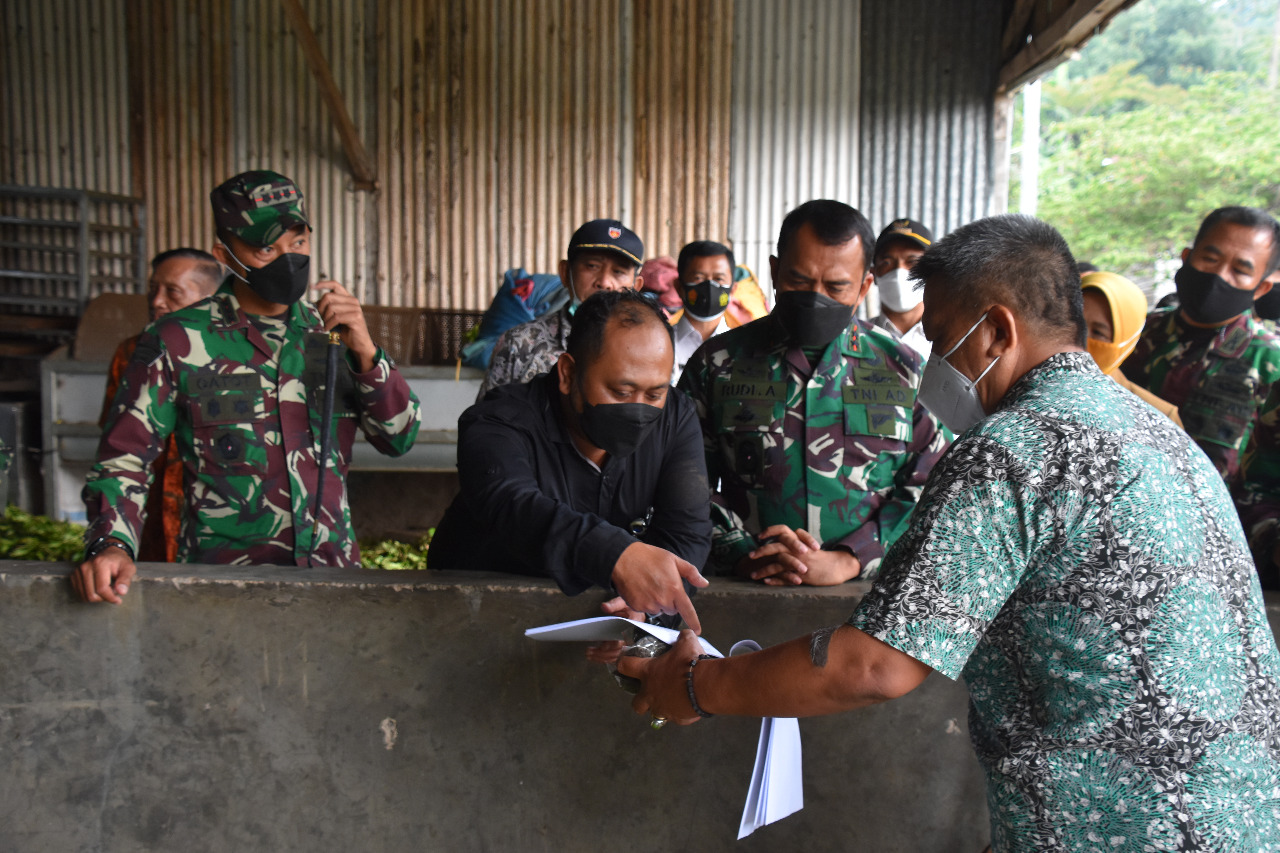 Danrem 073/Makutarama Dampingi Pangdam IV/Diponegoro Tinjau Perkebunan Teh Medini
